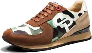 OPP Men's Fashion Sneakers Casual Lace-up Suede Leather Shoes Running Athletic Tennis Sports Gym