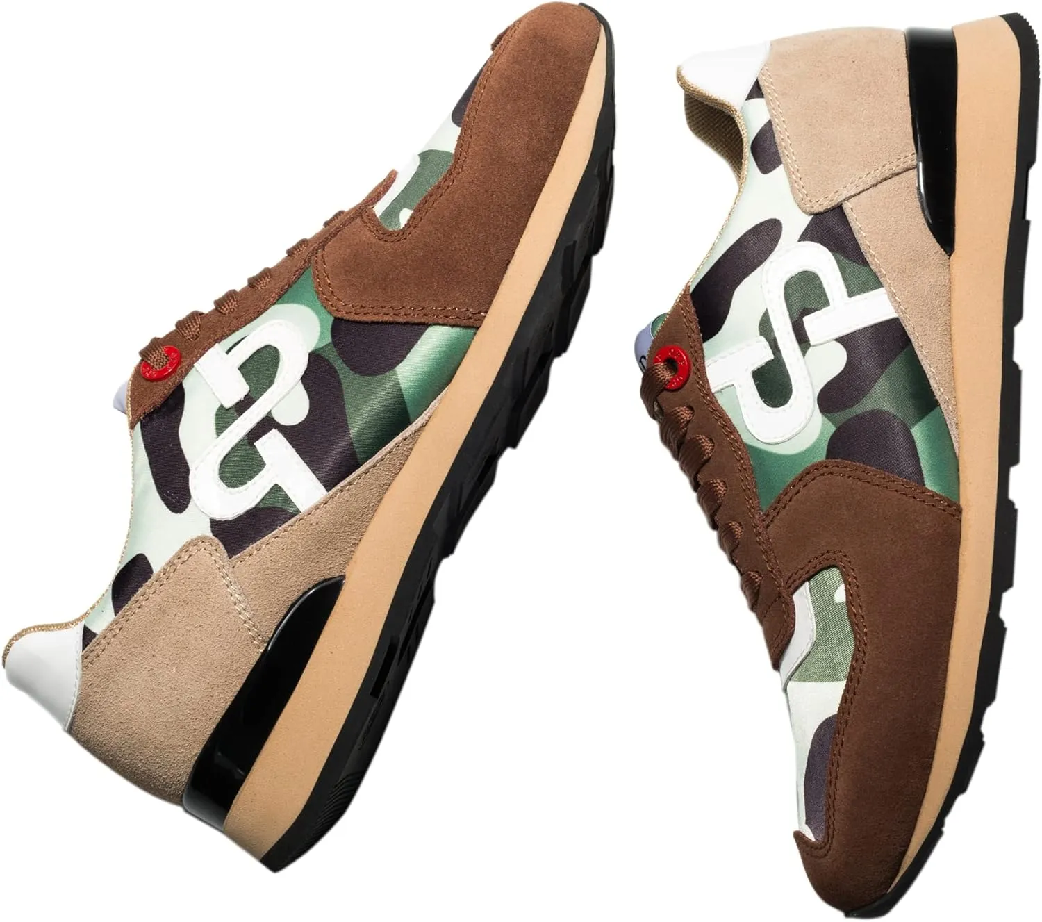 OPP Men's Fashion Sneakers Casual Lace-up Suede Leather Shoes Running Athletic Tennis Sports Gym