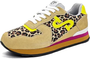 OPP Women Fashion Sneakers Casual Lace-up Suede Leather Athletic Tennis Sports Gym Running Shoes Women