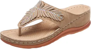 Orthopedic Sandals Breathable Mesh Hollow Sports Flip-Flops Summer Casual Non-Slip Sole Wedge Heel Slippers 2025 Arch Support Flat Open Toe Platform Beach Shoes