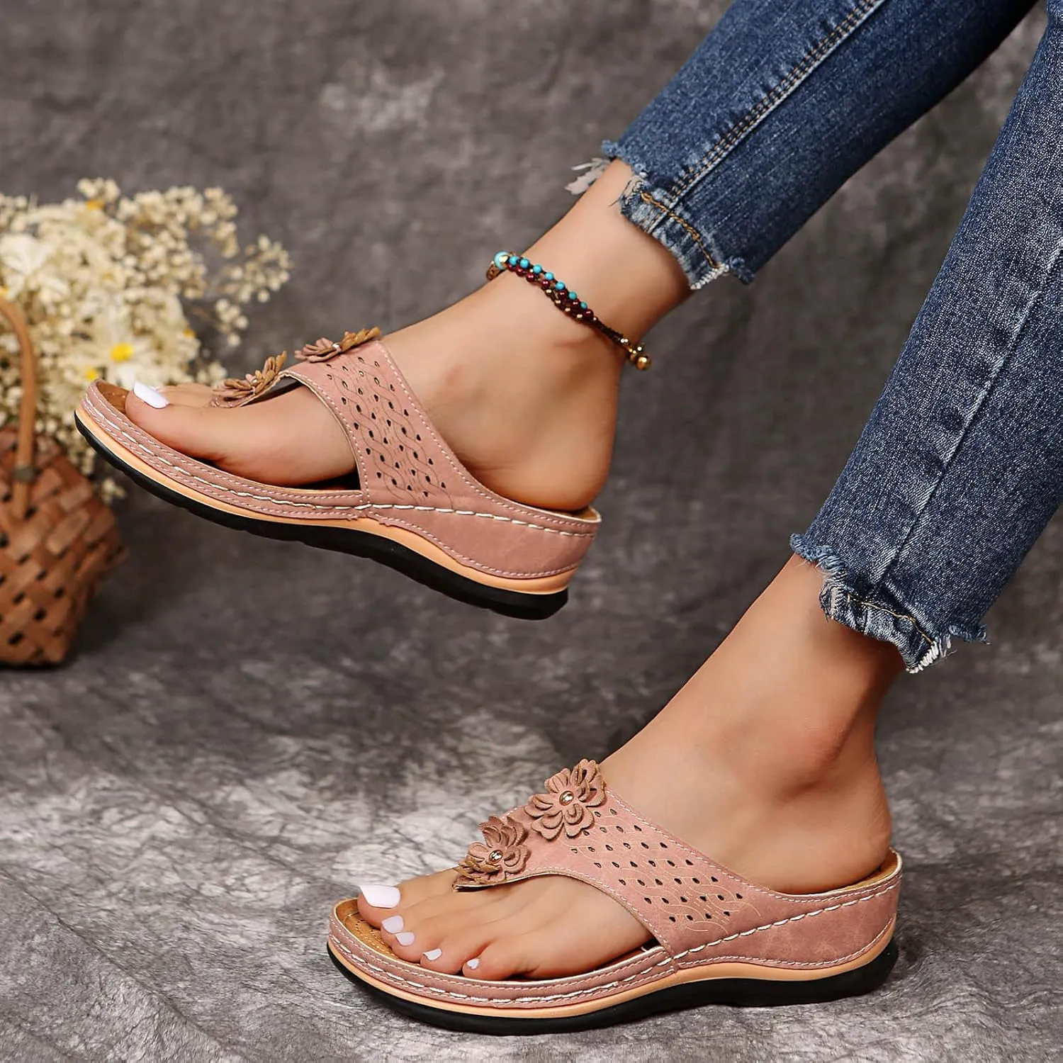 Orthopedic Sandals for Women Arch Support Dressy Flip Flops Shower Wide Wedge Sandals Dressy Summer Womens Slides Orthopedic Sandals Summer Dressy Orthopedic Sandles for Women