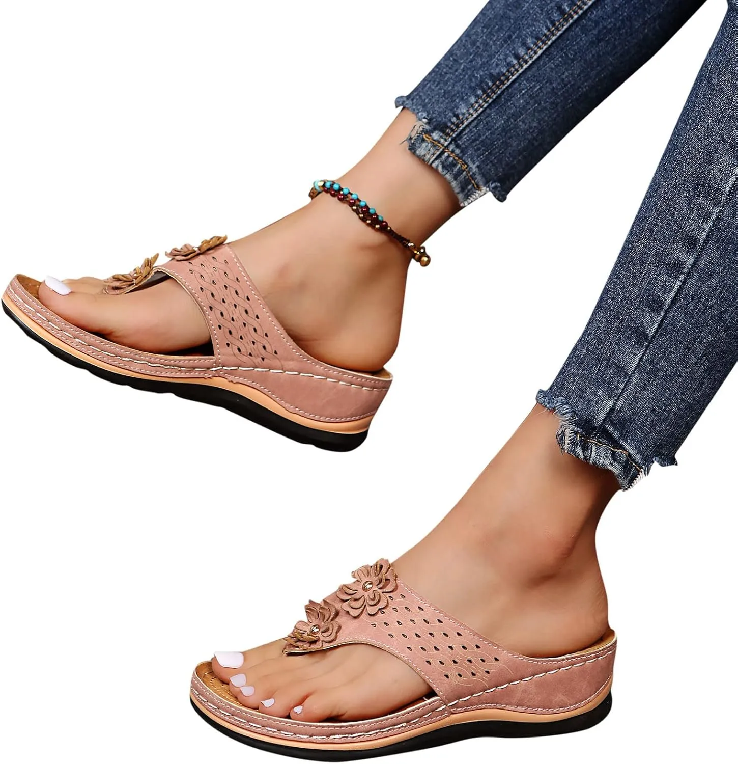 Orthopedic Sandals for Women Arch Support Dressy Flip Flops Shower Wide Wedge Sandals Dressy Summer Womens Slides Orthopedic Sandals Summer Dressy Orthopedic Sandles for Women