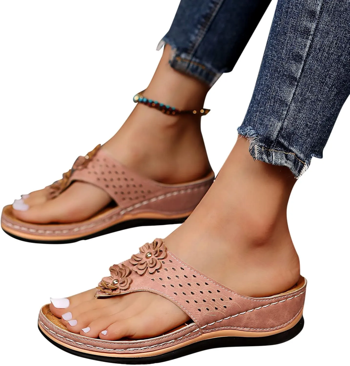 Orthopedic Sandals for Women Arch Support Dressy Flip Flops Shower Wide Wedge Sandals Dressy Summer Womens Slides Orthopedic Sandals Summer Dressy Orthopedic Sandles for Women