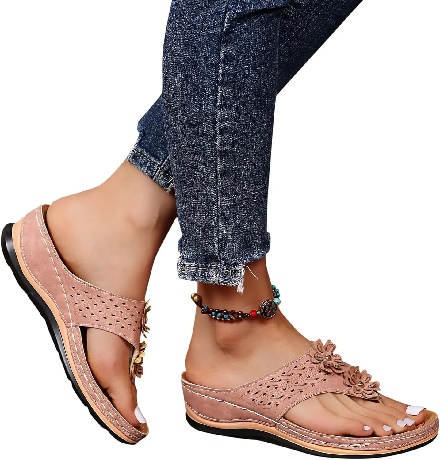 Orthopedic Sandals for Women Arch Support Dressy Flip Flops Shower Wide Wedge Sandals Dressy Summer Womens Slides Orthopedic Sandals Summer Dressy Orthopedic Sandles for Women