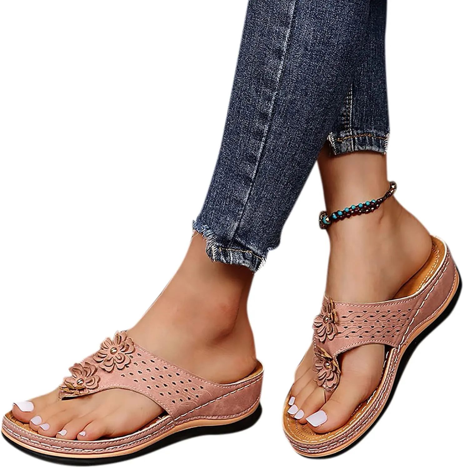 Orthopedic Sandals for Women Arch Support Dressy Flip Flops Shower Wide Wedge Sandals Dressy Summer Womens Slides Orthopedic Sandals Summer Dressy Orthopedic Sandles for Women