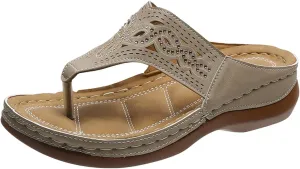 Orthotic Sandals for Women 2025 Slippers Orthopedic Womens Fashion Orthotic Flip Flops Yoga Mat Slides Comfort Plantar Fasciitis Arch Support Slip on Flat Sandals Ladies Soft Cushion