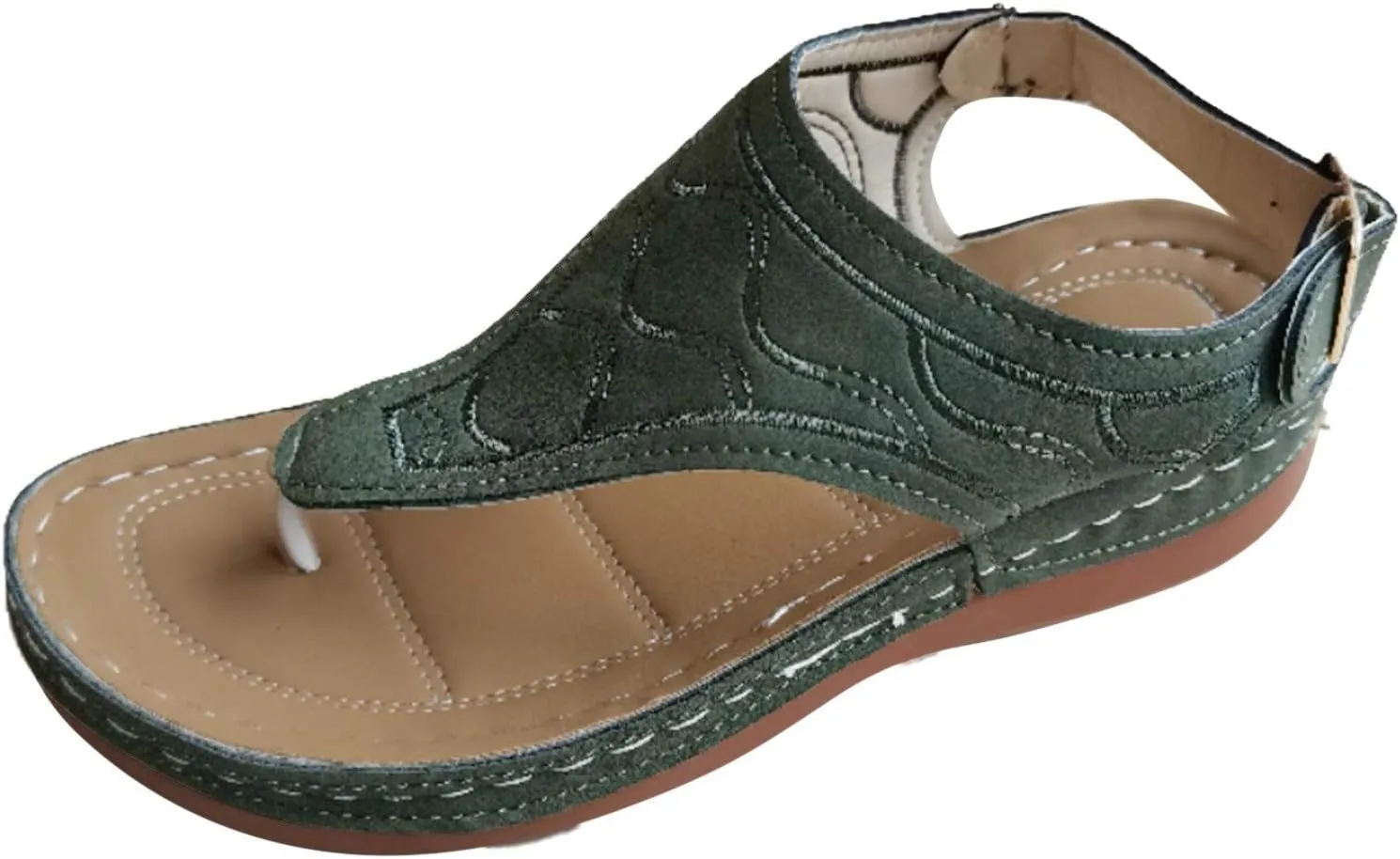 Orthotic Sandals for Women Wide Flip Flops Beach Non Slip Wide Width Wedge Sandal Plus Size Arch Support Women Comfort Orthopedic Knit Flip Flop Shoe Sandalias Ortopedicas De Mujer
