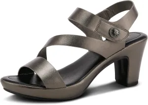 PATRIZIA Spring Step Asymadade Sandals for Women - Low Heel Slip-On Summer Sandals - Ladies Casual Platform Sandal with Hook and Loop