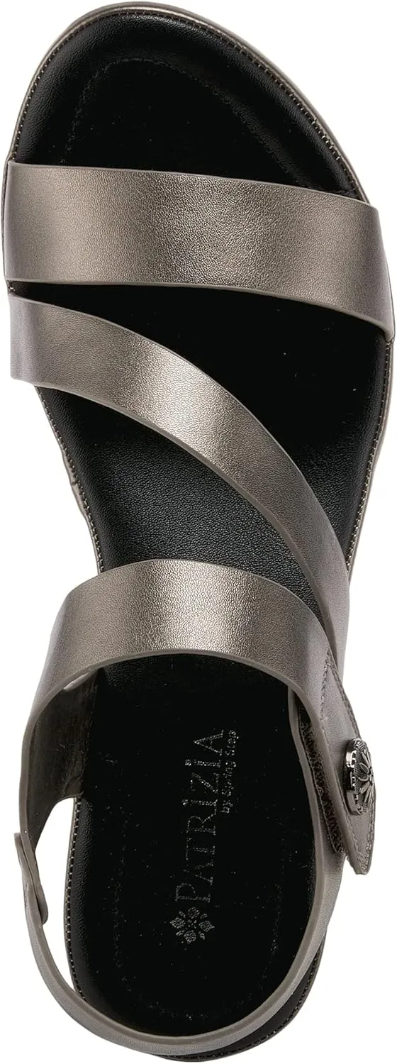 PATRIZIA Spring Step Asymadade Sandals for Women - Low Heel Slip-On Summer Sandals - Ladies Casual Platform Sandal with Hook and Loop