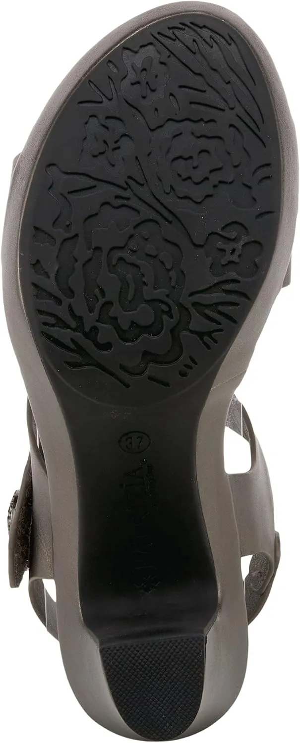 PATRIZIA Spring Step Asymadade Sandals for Women - Low Heel Slip-On Summer Sandals - Ladies Casual Platform Sandal with Hook and Loop