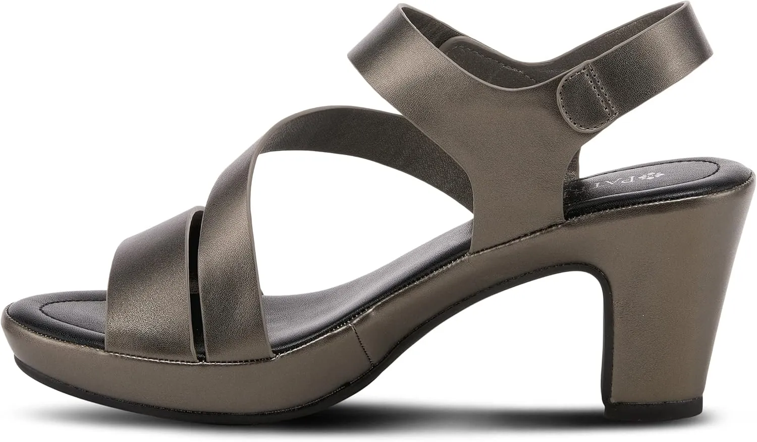 PATRIZIA Spring Step Asymadade Sandals for Women - Low Heel Slip-On Summer Sandals - Ladies Casual Platform Sandal with Hook and Loop