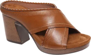Pierre Dumas Women's Clogs Chunky Heel Open Toe Slip on Mule Shoes