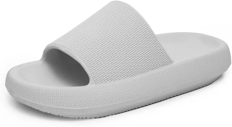 Pillow Slippers for Girls Boys, Kids House Slides Sandals Shower Bathroom Non-Slip Open Toe Quick Drying Soft Comfy Thick Sole Cushion Platform Shoes