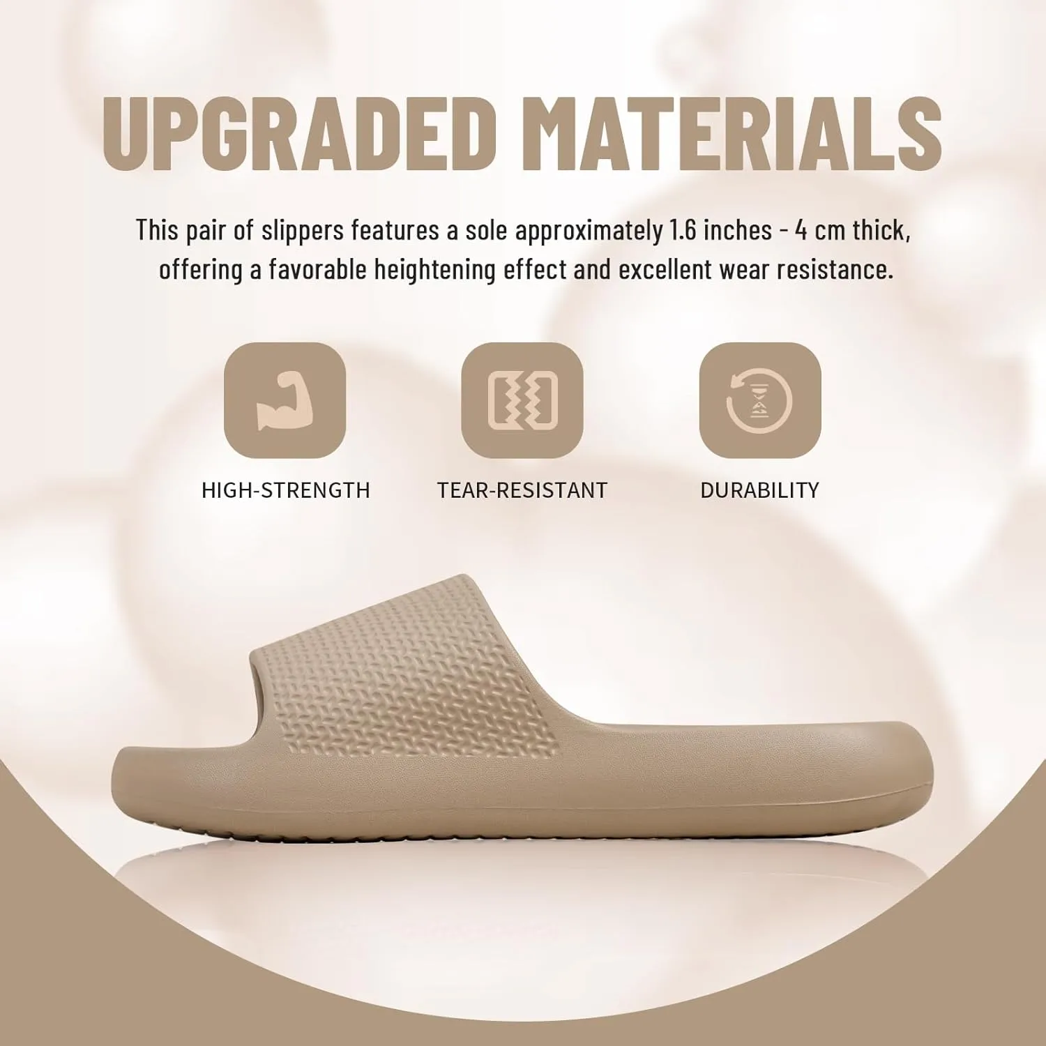 Pillow Slippers for Women and Men Non Slip Quick Drying Shower Cloud Slide Sandals Thick Sole, Non-Slip, Easy to Clean Indoor And Outdoor Slippers with Arch Support