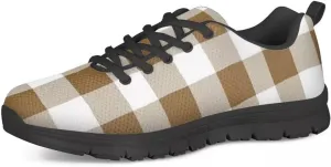 PinUp Angel Women's Buffalo Plaid Walking Shoes Slip on Lightweight Tennis Shoes Sneakers