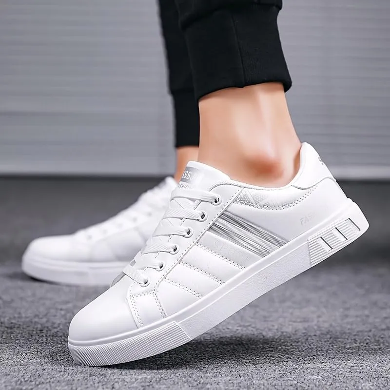 Plus Size Men's Trendy Street Style Low Top Skateboard Shoes, Comfy Non Slip Lace Up Durable Sneakers for Men's Outdoor Activities