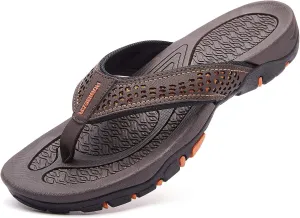 PowerTRC Men's Flip Flops Beach Sandals Indoor And Outdoor Thong Sandals Sport And Casual Wear