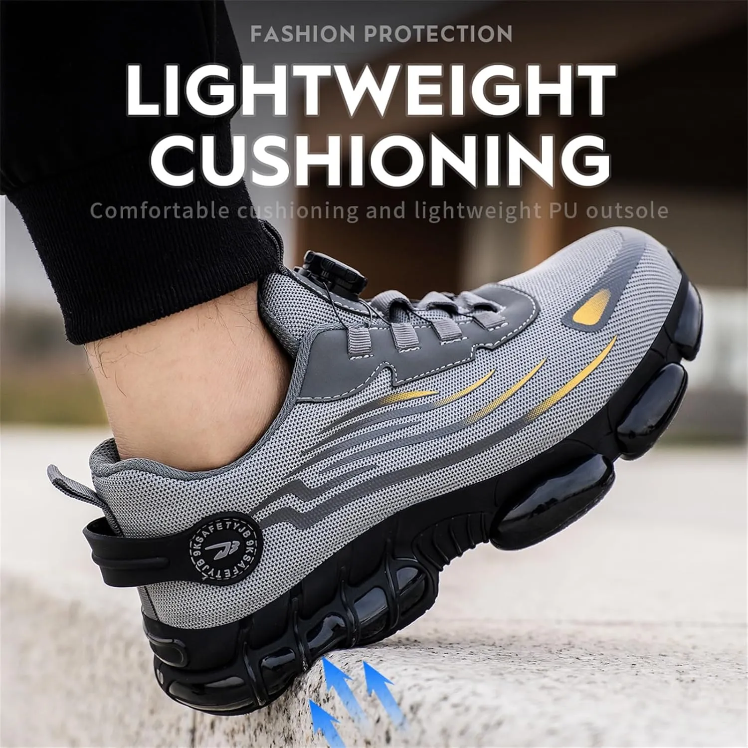 Prestivos Steel Toe Shoes for Men Women- Work Steel Toe Sneakers Lightweight Comfortable Industrial & Construction Puncture Proof Work Shoes