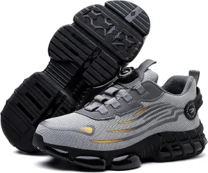 Prestivos Steel Toe Shoes for Men Women- Work Steel Toe Sneakers Lightweight Comfortable Industrial & Construction Puncture Proof Work Shoes