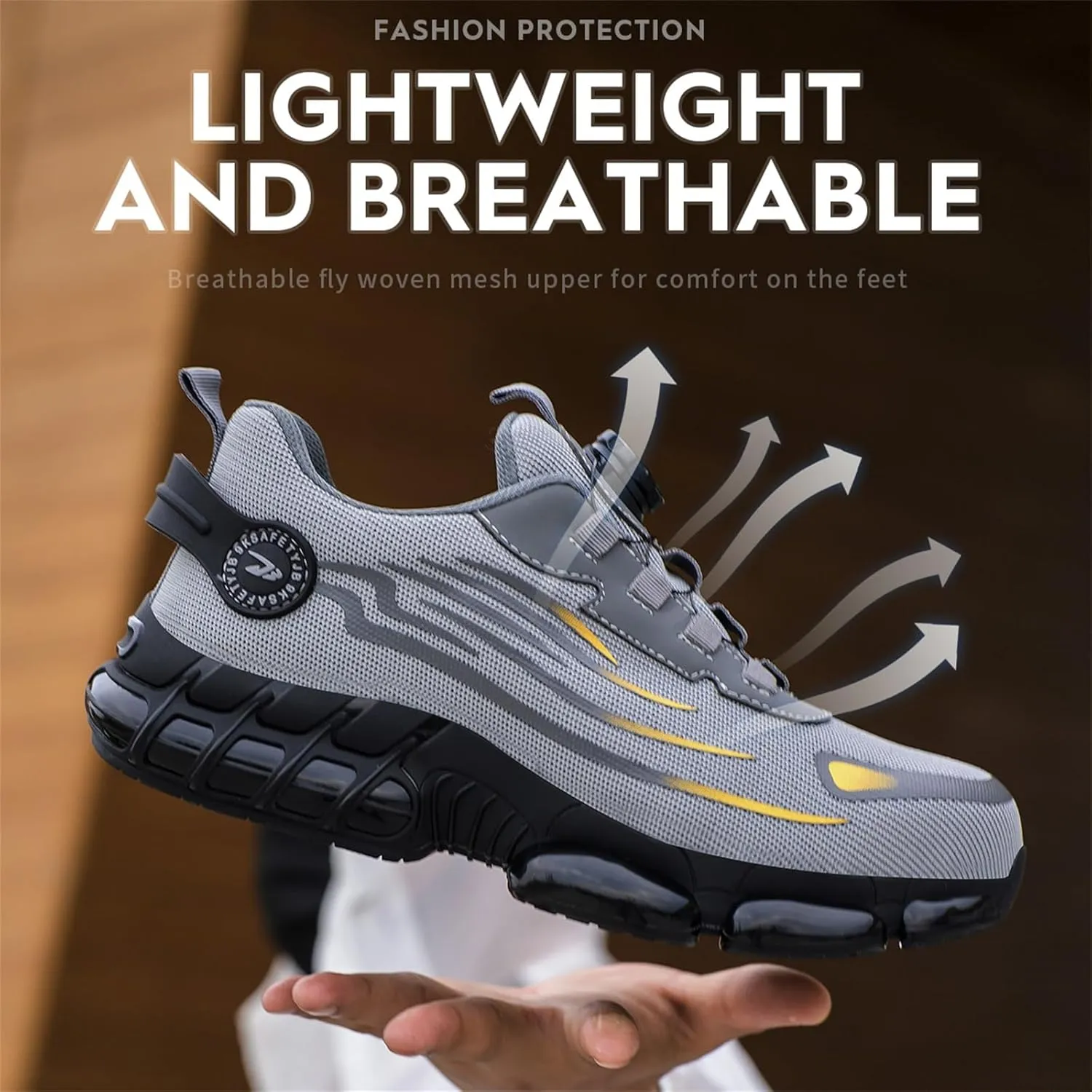 Prestivos Steel Toe Shoes for Men Women- Work Steel Toe Sneakers Lightweight Comfortable Industrial & Construction Puncture Proof Work Shoes