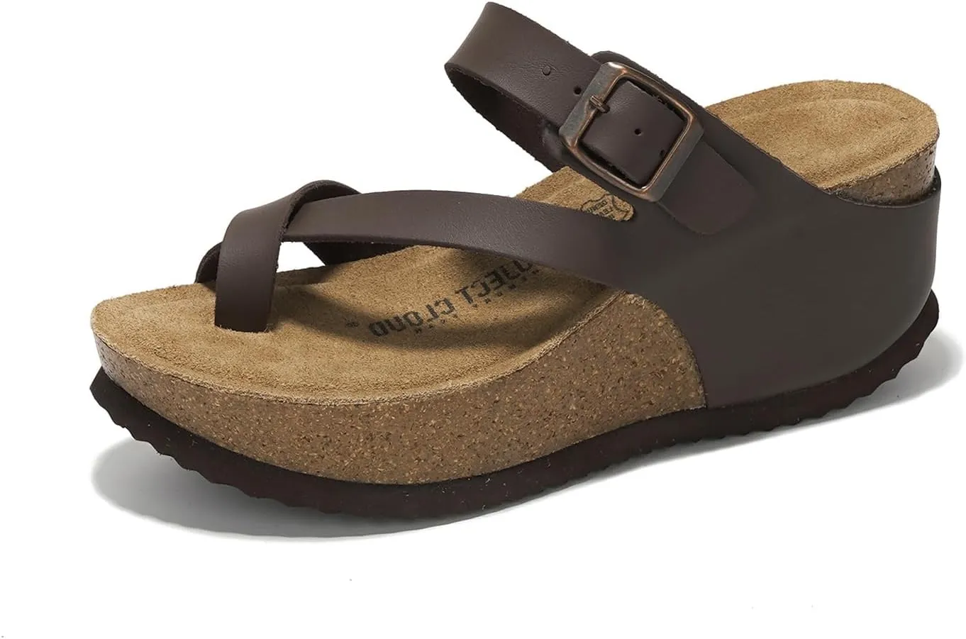 Project Cloud 100% Genuine Leather Platform Sandals Women - Memory Foam Womens Sandals & Slippers Beach Essentials - Gifts for Women (Mojito)