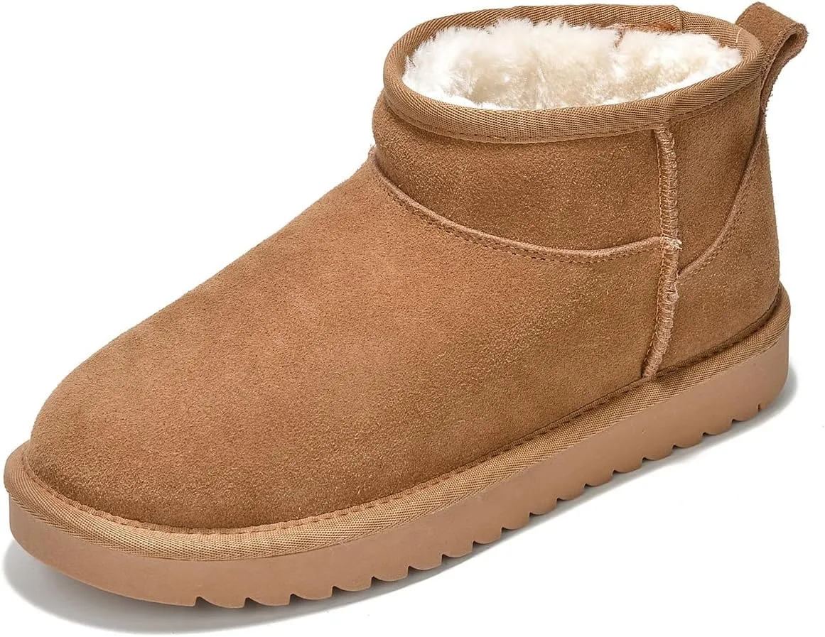 Project Cloud Genuine Suede Ankle Boots for Women - Water Resistant with Memory Foam Insole Winter Boots for Women - Trending Shoes & Comfortable Women's Ankle Boots (Hippy)