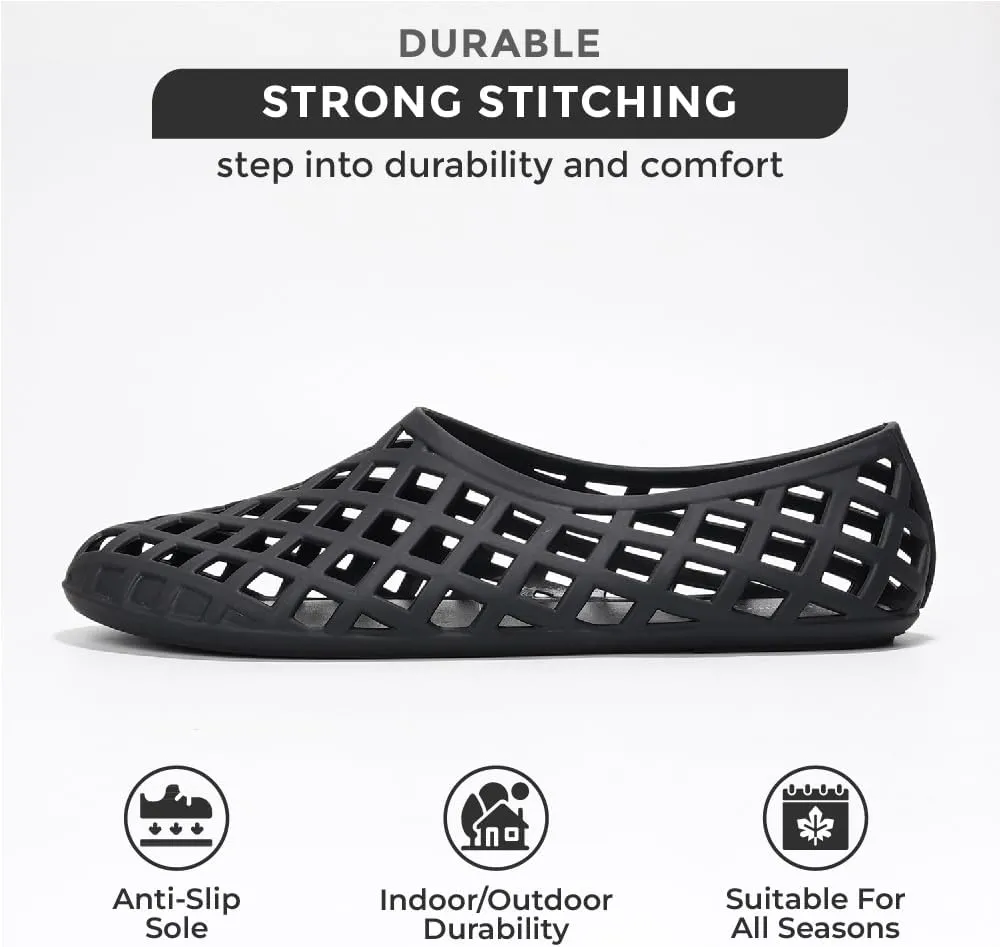 Project Cloud Jelly Shoes for Women - Lightweight & Water-Resistant Women's Flats Sandals - Non Slip Womens Shoes - Perfect Summer Jelly Flats for Women 2025 (Jellz)