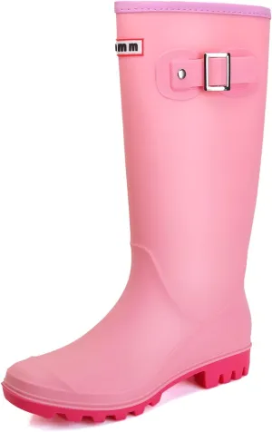 Rain Boots for Women, Waterproof Knee-high Rubber Boots, Comfortable Lightweight Garden Boots Keep Warm Work Tall Fishing Boots for Outdoor