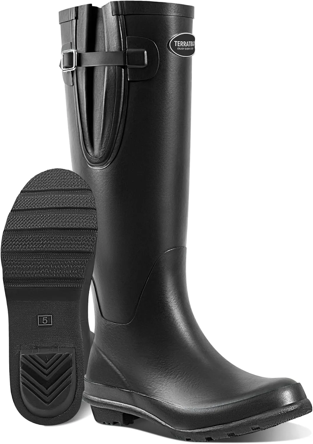 Rain Boots for Women Waterproof Rubber Boots Tall Knee High RainBoots Garden Boots Anti-Slip Wellington Rain Shoes