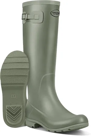 Rain Boots for Women Waterproof Rubber Boots Tall Knee High RainBoots Garden Boots Anti-Slip Wellington Rain Shoes