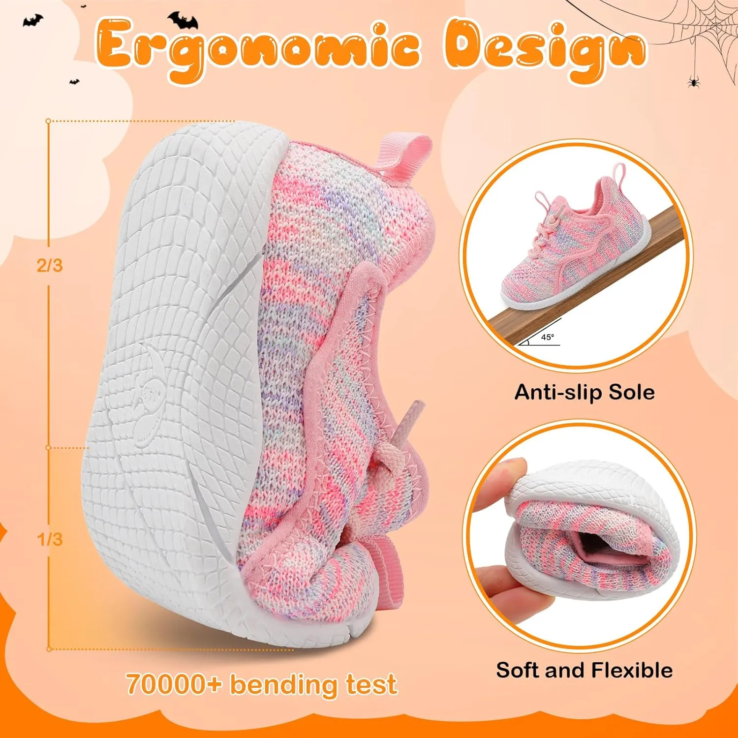 relxfeet Toddler Boys Girls Shoes Little Kids Sneakers Lightweight Breathable Slip on Walking Tennis Shoes