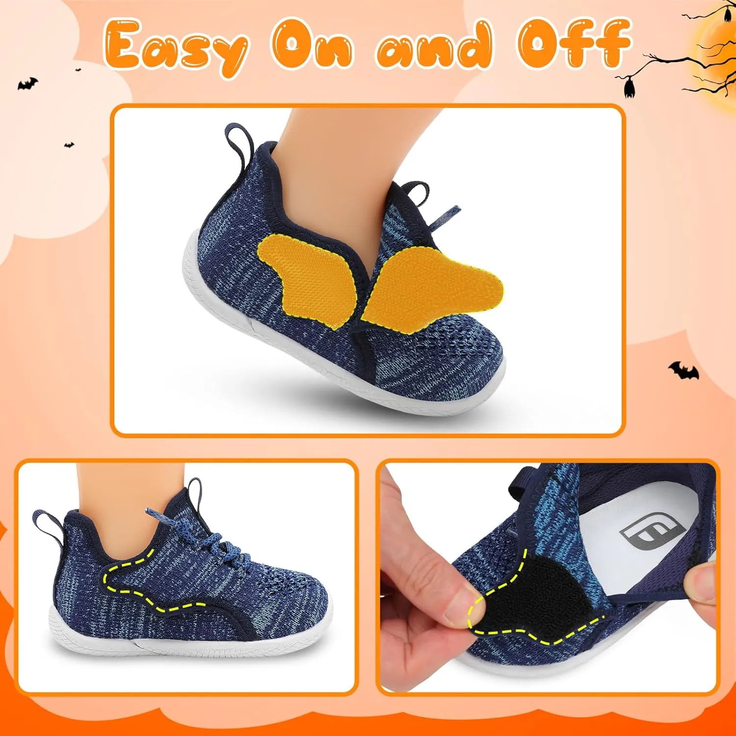 relxfeet Toddler Boys Girls Shoes Little Kids Sneakers Lightweight Breathable Slip on Walking Tennis Shoes