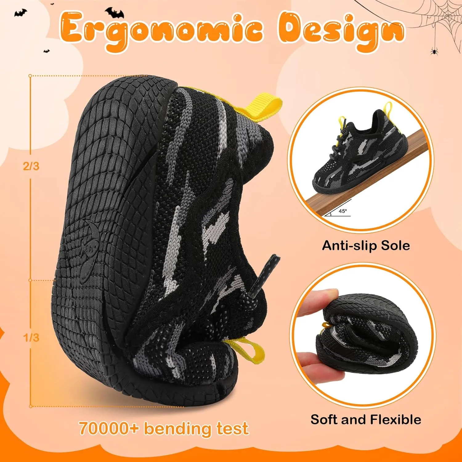 relxfeet Toddler Boys Girls Shoes Little Kids Sneakers Lightweight Breathable Slip on Walking Tennis Shoes