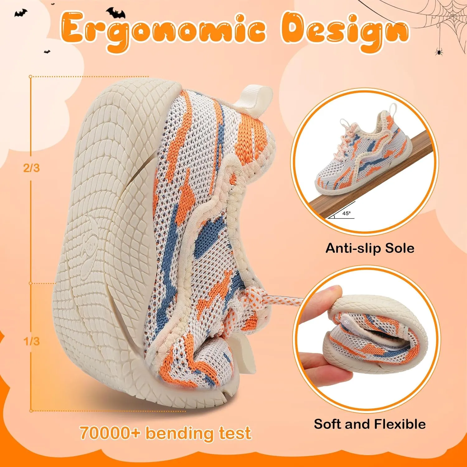 relxfeet Toddler Boys Girls Shoes Little Kids Sneakers Lightweight Breathable Slip on Walking Tennis Shoes
