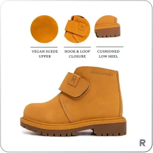 Rockport Kids Chukka Boots Hiking Work Ankle Outdoor Boys Booties with Adjustable Strap, Comfortable & Water Resistant (Toddler/Little Kids)