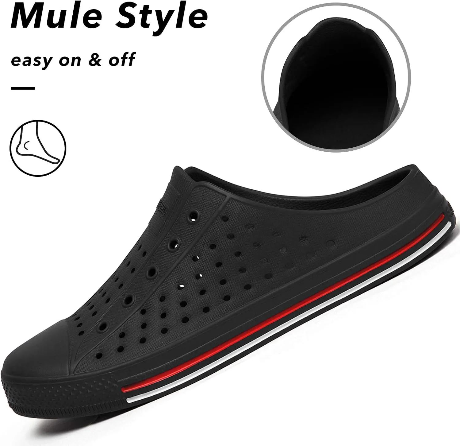 SAGUARO Women's Men's Garden Clogs Shoes Casual Slippers Unisex Quick Drying Sandals Summer Anti-Skid Beach Shoes