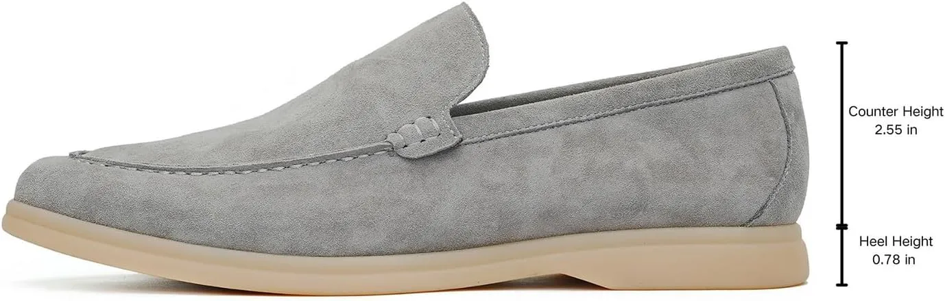 Santimon Mens Dress Shoes Loafers Slip-Ons Suede Slippers Fashion Casual Business Prom Penny Loafers Boat Walking Summer Shoes