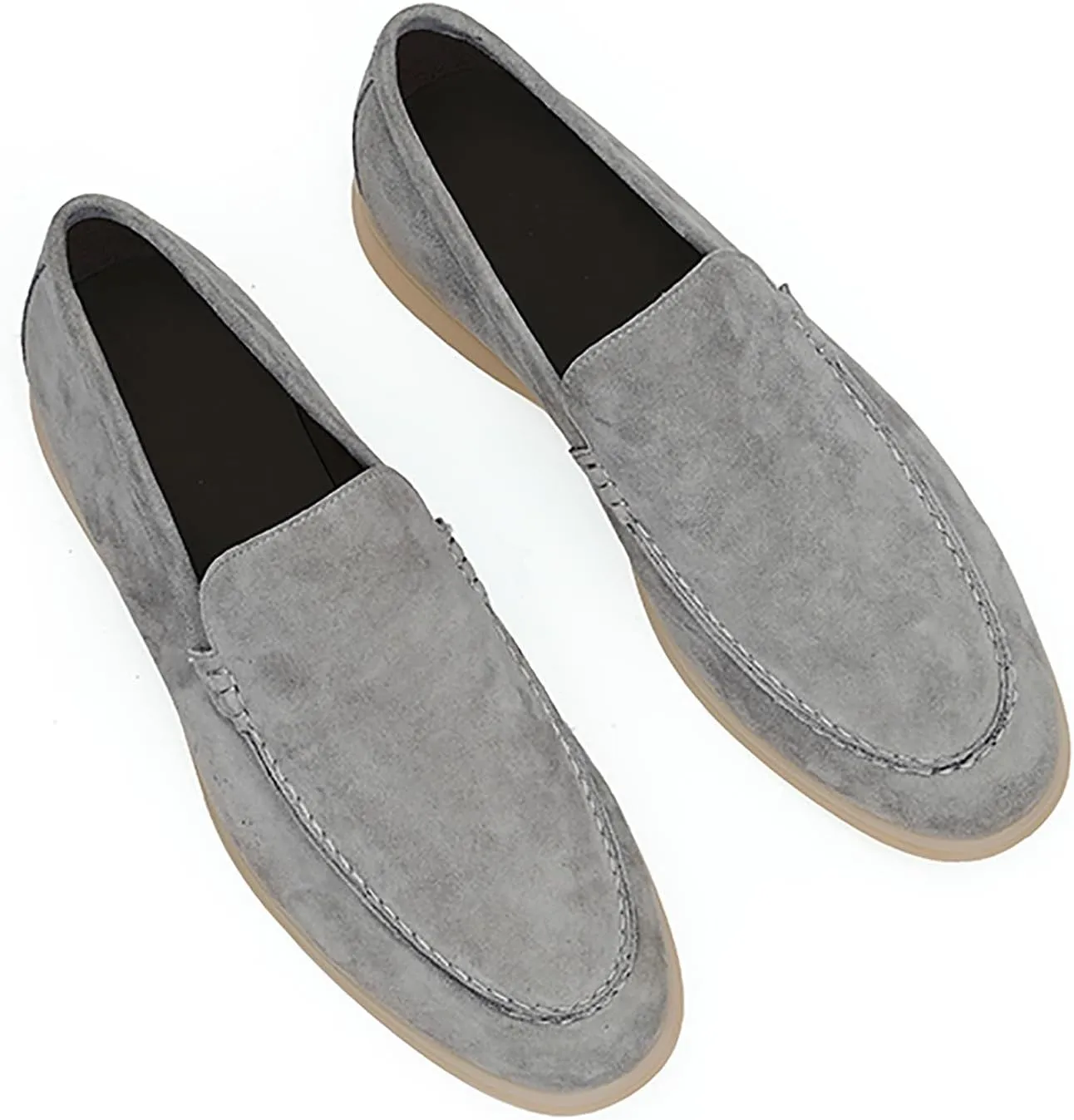 Santimon Mens Dress Shoes Loafers Slip-Ons Suede Slippers Fashion Casual Business Prom Penny Loafers Boat Walking Summer Shoes