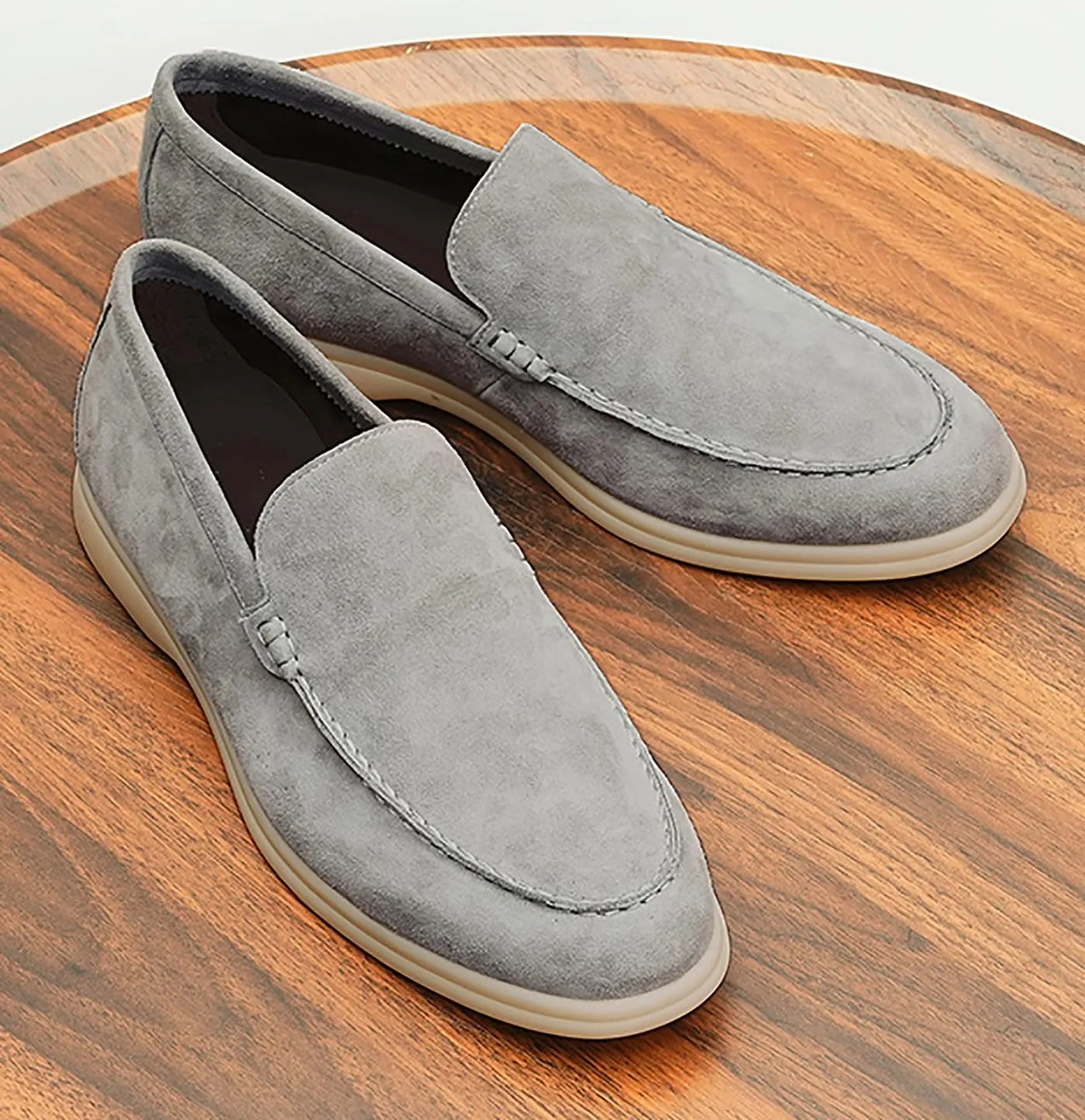 Santimon Mens Dress Shoes Loafers Slip-Ons Suede Slippers Fashion Casual Business Prom Penny Loafers Boat Walking Summer Shoes