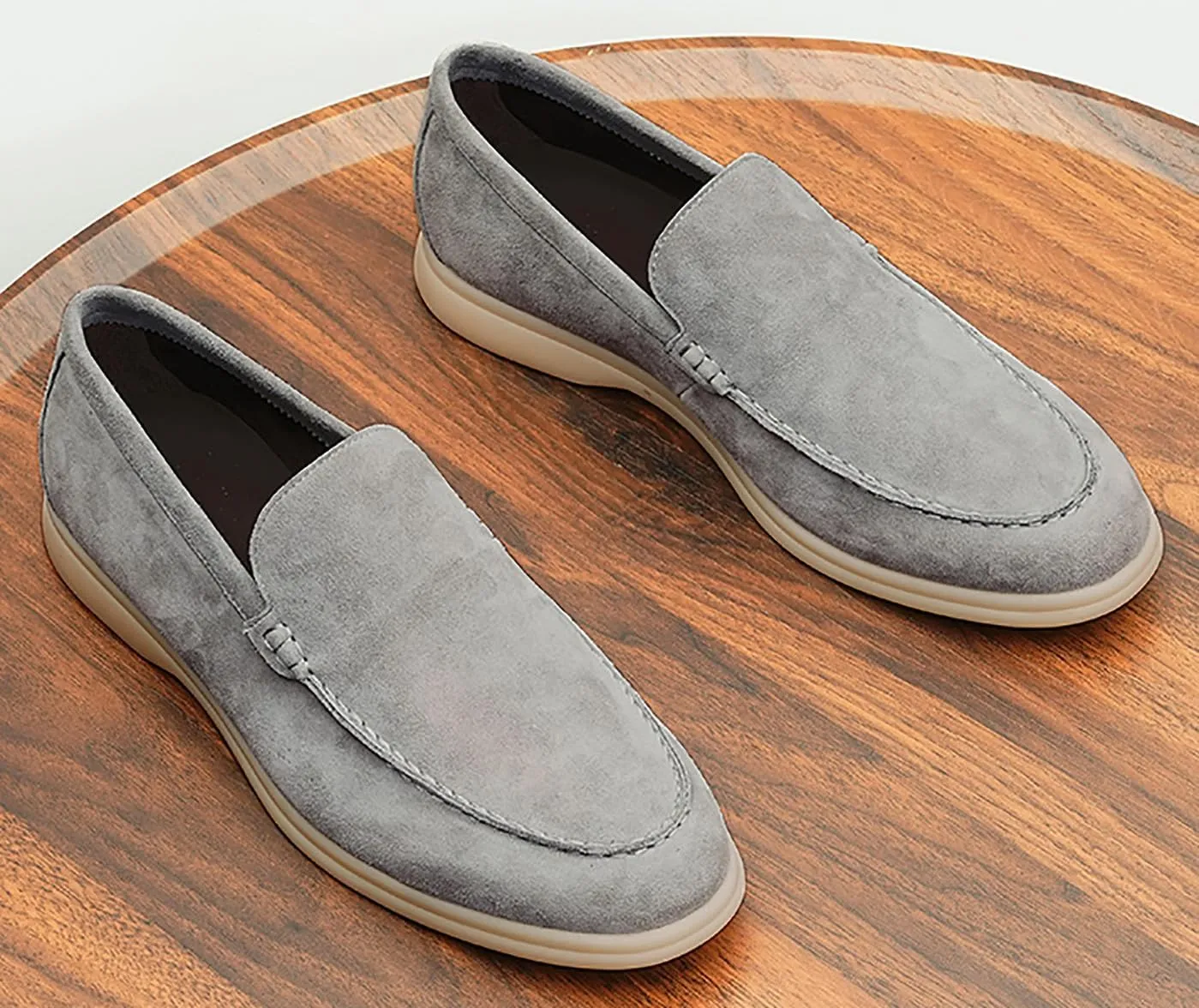 Santimon Mens Dress Shoes Loafers Slip-Ons Suede Slippers Fashion Casual Business Prom Penny Loafers Boat Walking Summer Shoes