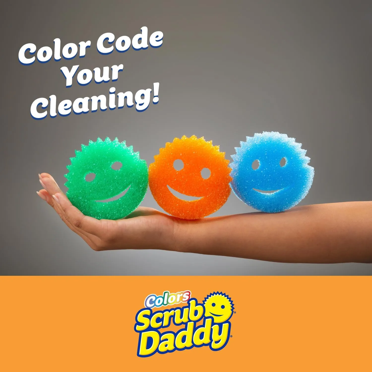 Scrub Daddy Scratch-Free Multipurpose Kitchen Sponges - Bulk Dish Sponges for Kitchen, Bathroom, Household Cleaning & More - Made with BPA-Free Polymer Foam (9 Count)