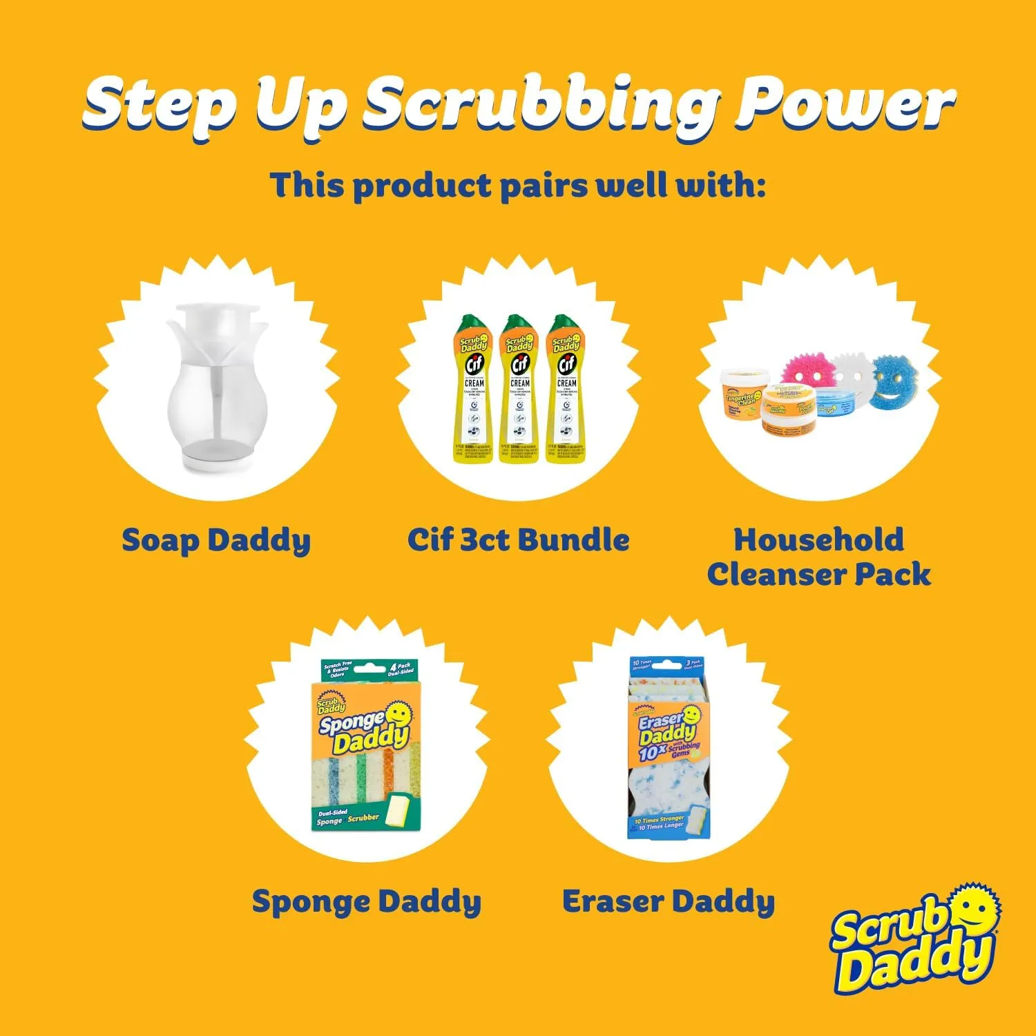Scrub Daddy Scratch-Free Multipurpose Kitchen Sponges - Bulk Dish Sponges for Kitchen, Bathroom, Household Cleaning & More - Made with BPA-Free Polymer Foam (9 Count)