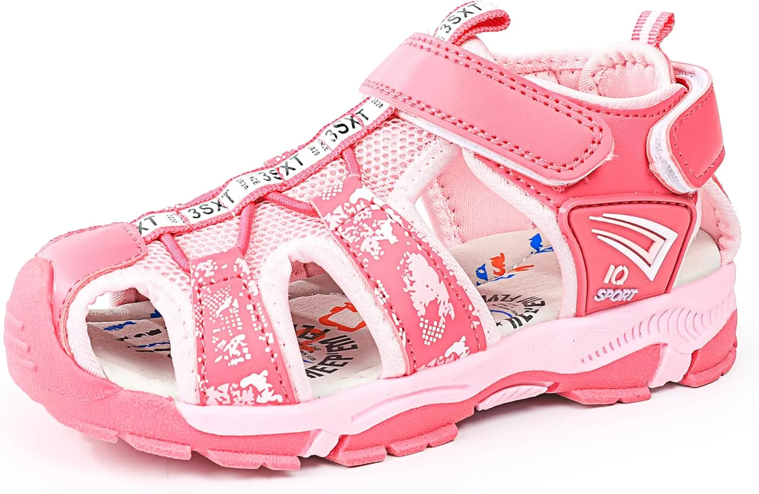 seannel Kids Athletic Sandals Boys and Girls Outdoor Hiking Sports Closed-Toe Sandal Pool Beach Shoes Summer Water shoes