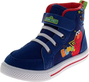 Sesame Street Elmo Shoes, Hi Top Sneaker with Laces, for Toddlers and Kids, Size 6 to 12