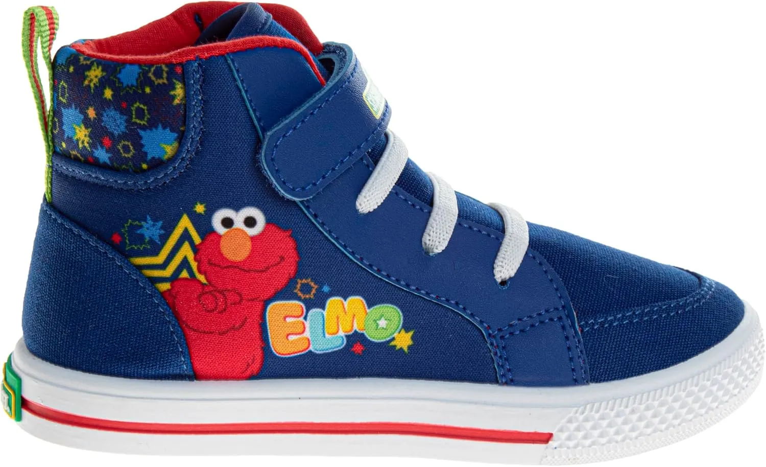 Sesame Street Elmo Shoes, Hi Top Sneaker with Laces, for Toddlers and Kids, Size 6 to 12