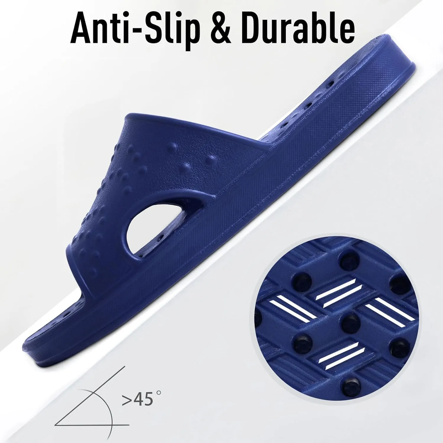 shevalues Shower Shoes for Women with Arch Support Quick Drying Pool Slides Lightweight Beach Sandals with Drain Holes