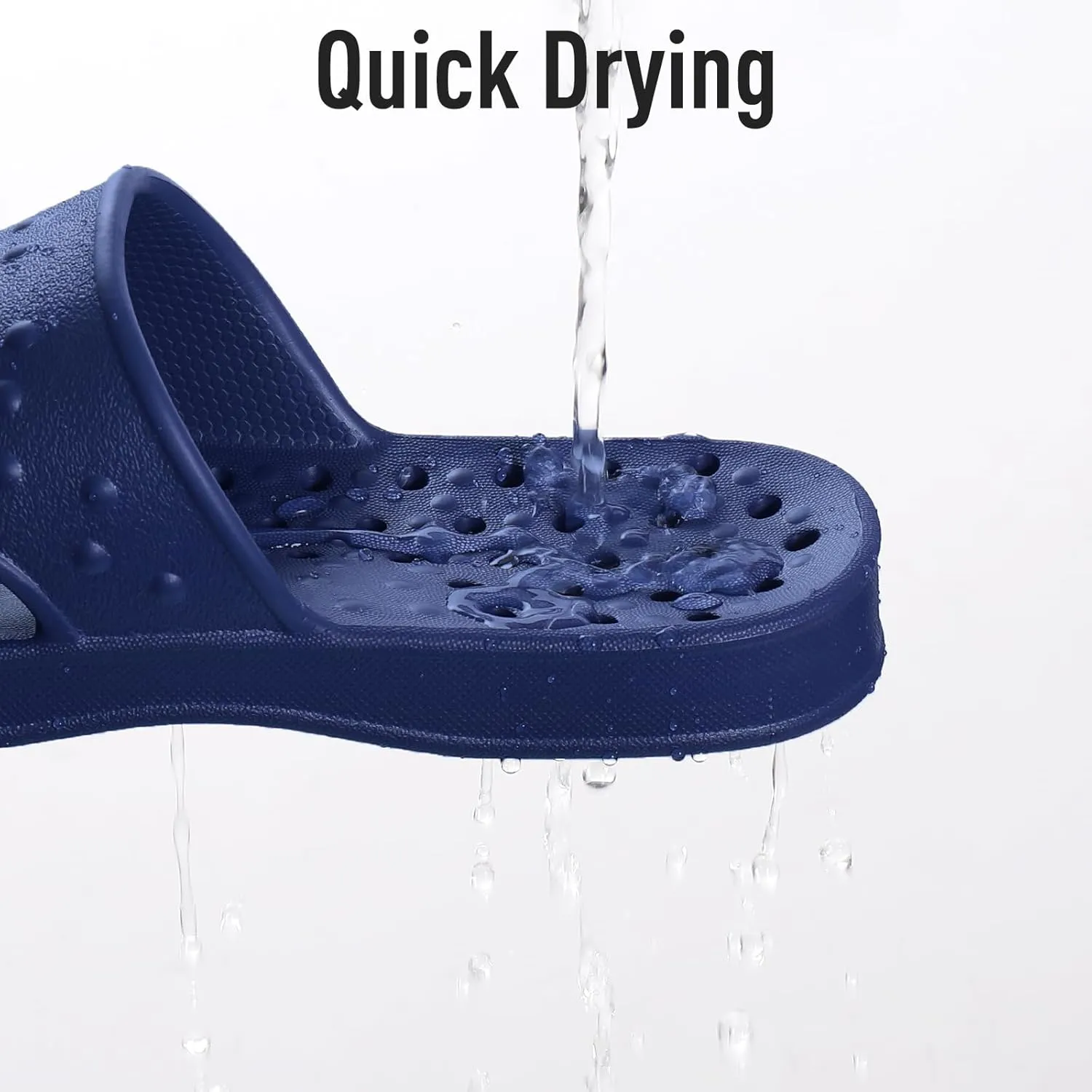 shevalues Shower Shoes for Women with Arch Support Quick Drying Pool Slides Lightweight Beach Sandals with Drain Holes