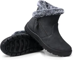 SHIBEVER Winter Boots for Women Waterproof: Womens Snow Boots Warm - Ankle Fur Lined Booties - Insulated Winter Shoes