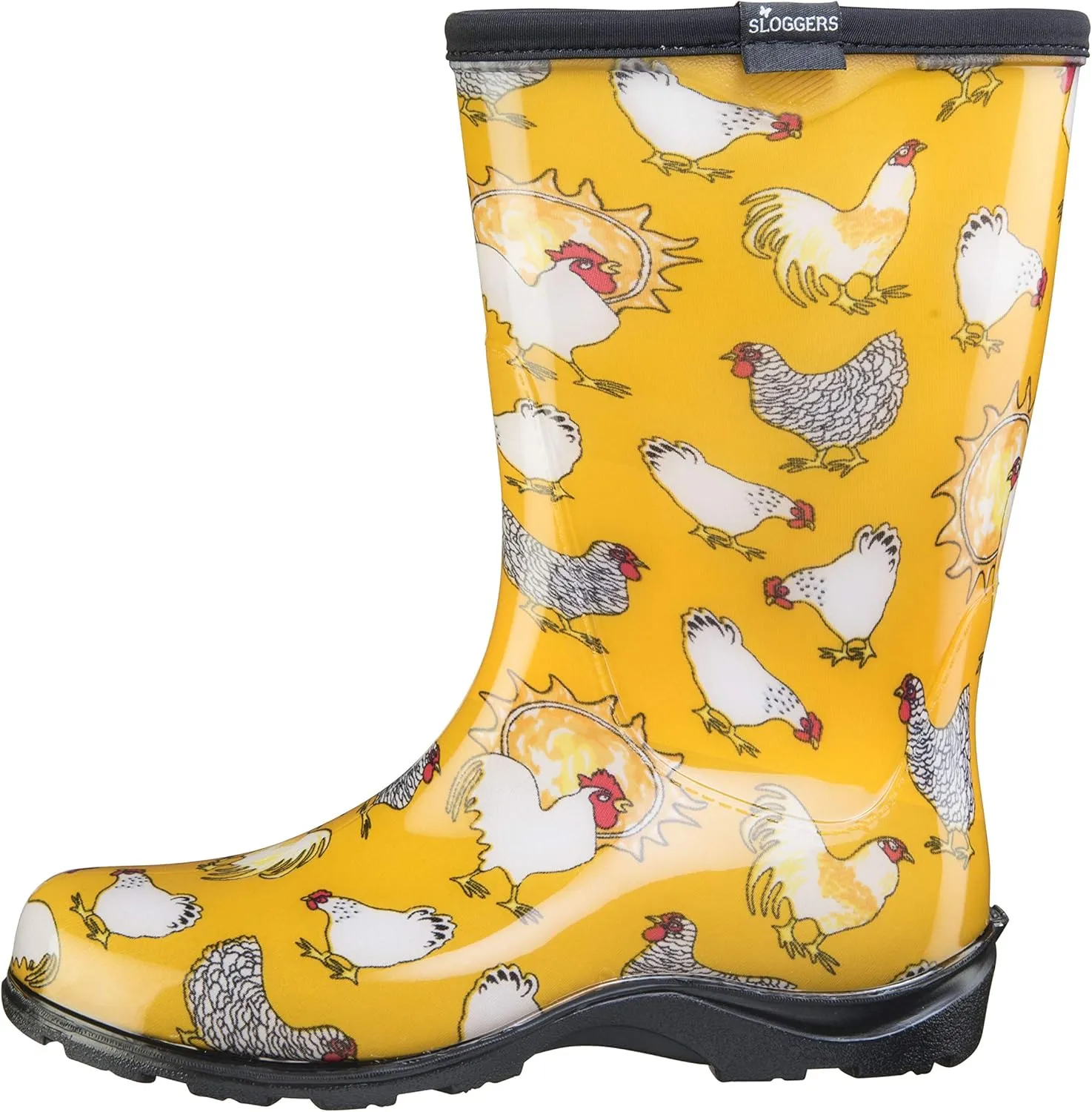 Sloggers Waterproof Garden Rain Boots for Women - Cute Mid-Calf Mud & Muck Boots with Premium Comfort Support Insole