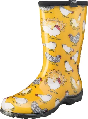 Sloggers Waterproof Garden Rain Boots for Women - Cute Mid-Calf Mud & Muck Boots with Premium Comfort Support Insole